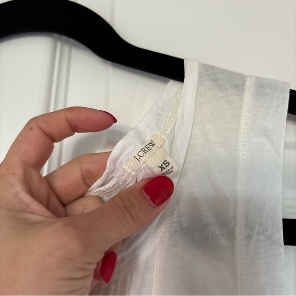 J. Crew White Cream Eyelet Tank Size Extra Small - Picture 3 of 7